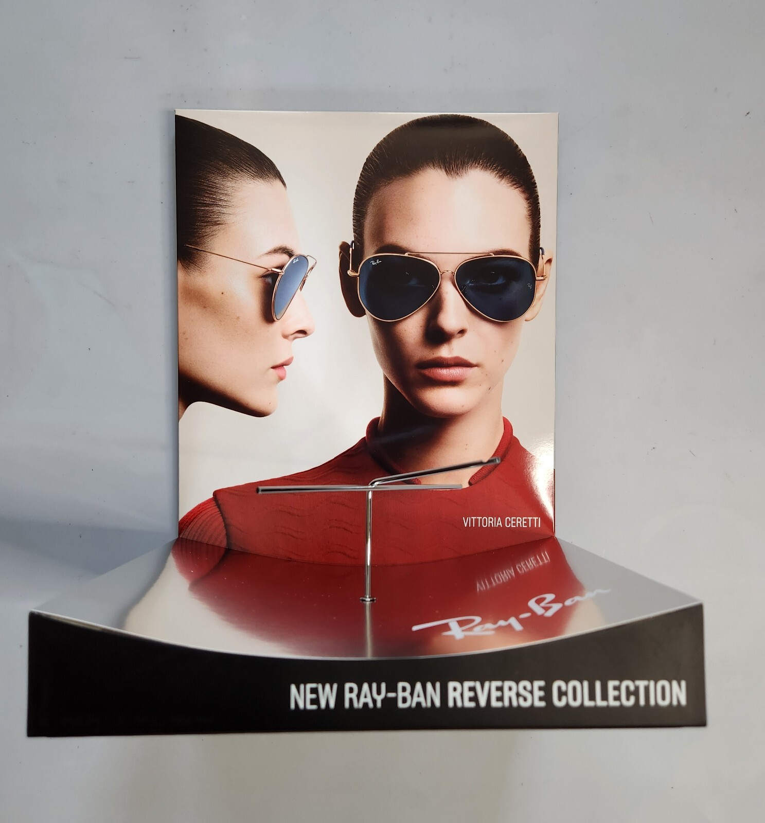 RAY-BAN REVERSE COLLECTION ONE PIECE LOGO DISPLAY UNIT IN MULTI-COLOR CARDBOARD