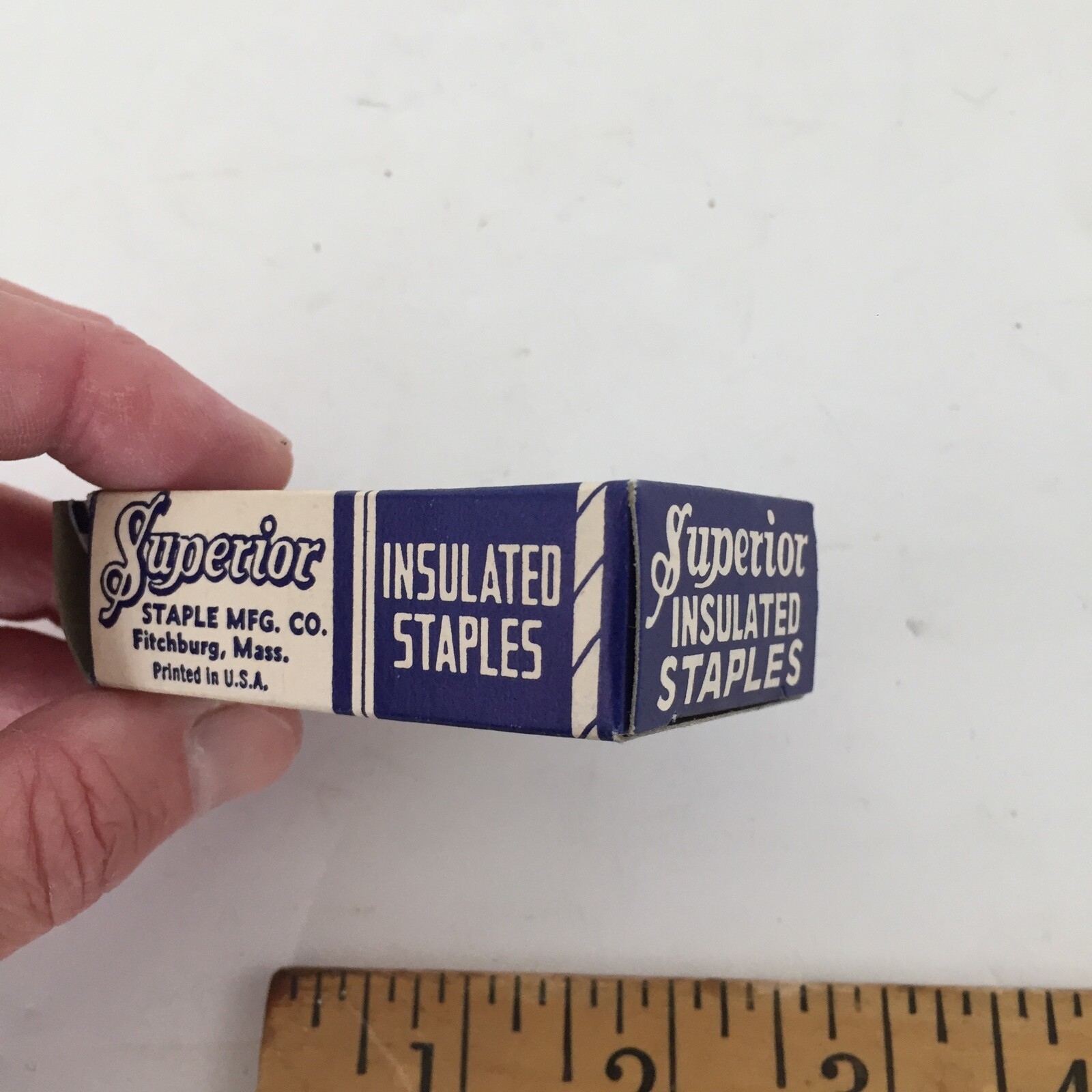 Vintage Superior insulated Staples # 3 Old Advertising Hardware Empty Box