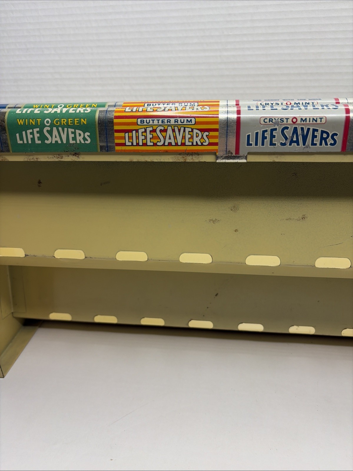 Vintage Life Savers Candy Sign Store Display Rack 1930’s Country Store Flavors
