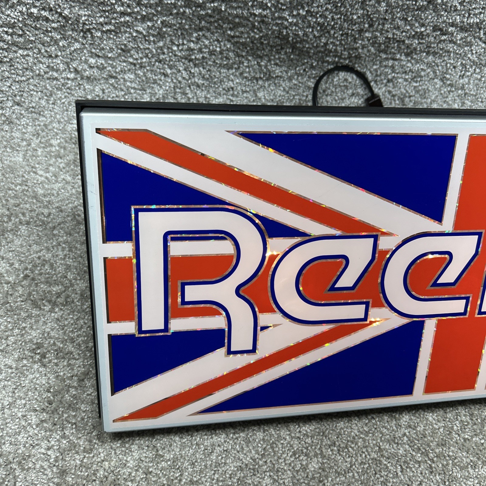 Vintage Reebok Framed Light Display Retail Sign 80s 90s Tested Works EUC