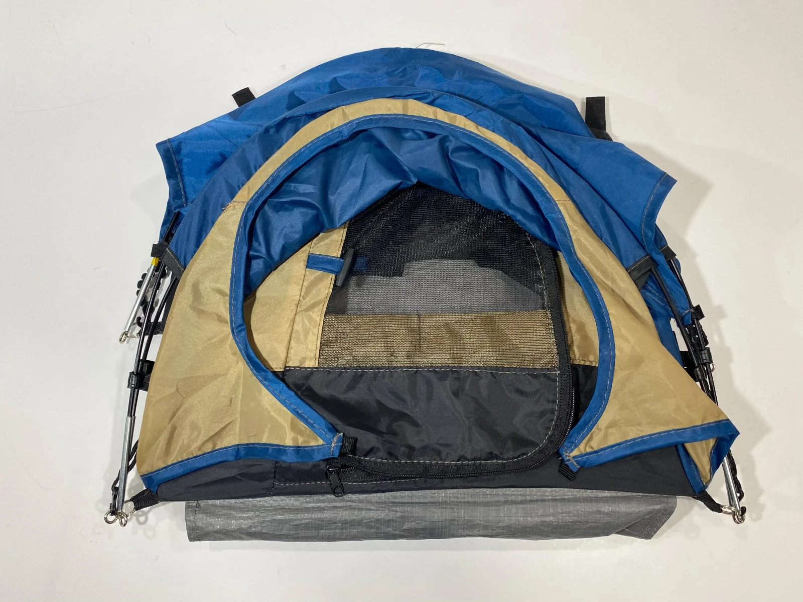 Salesman Mini Sample Tent Display Doll Camping Advertising 11.5 inches Tall