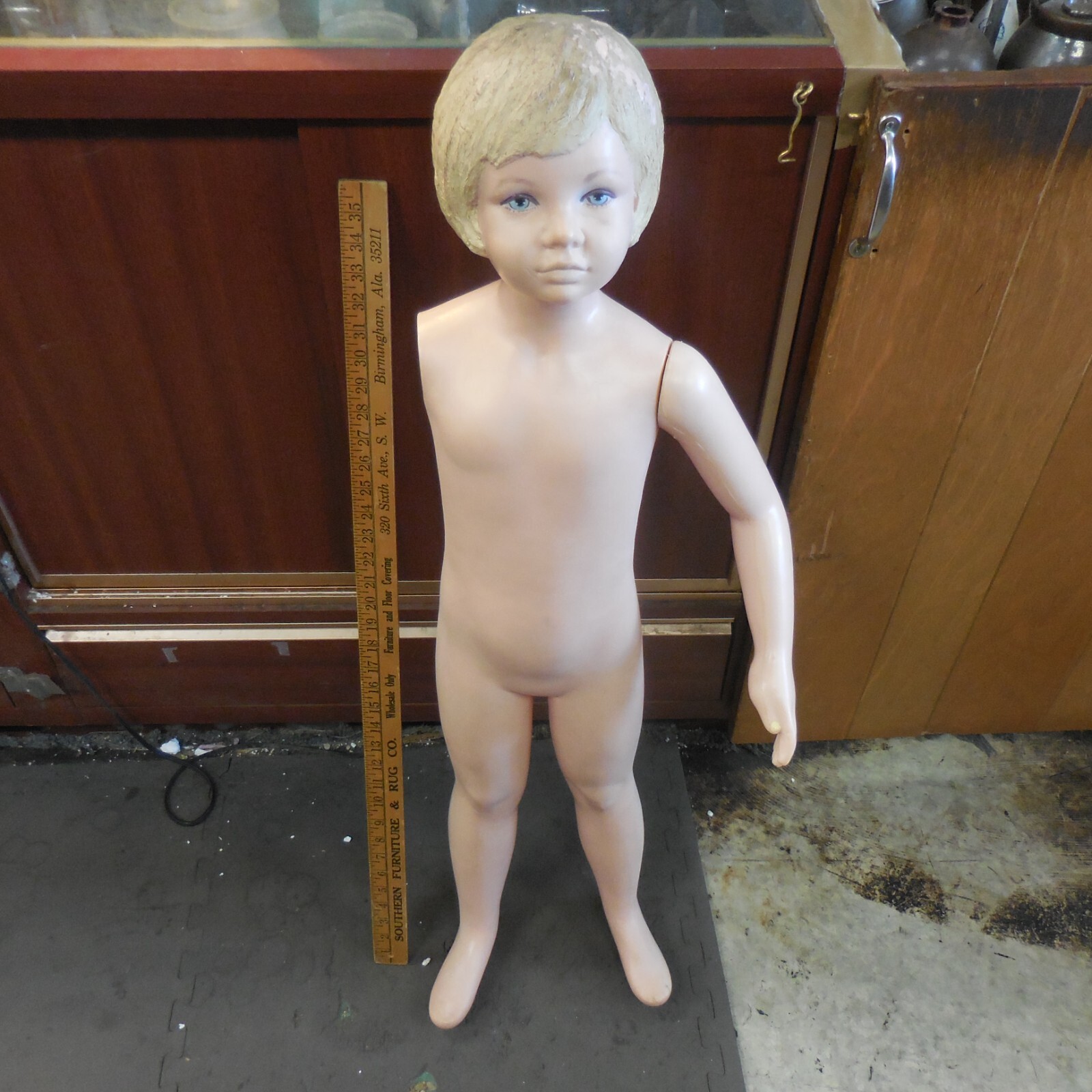 Buster Brown Shoes Store Display Plastic 41″ Young Girl Manikin-Old King Cole