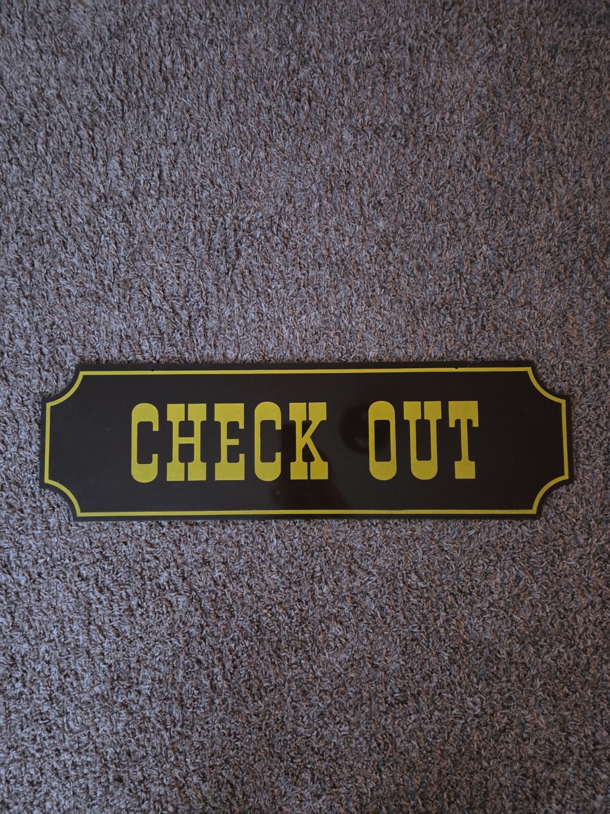Vintage Adventureland Video Store Check Out Sign