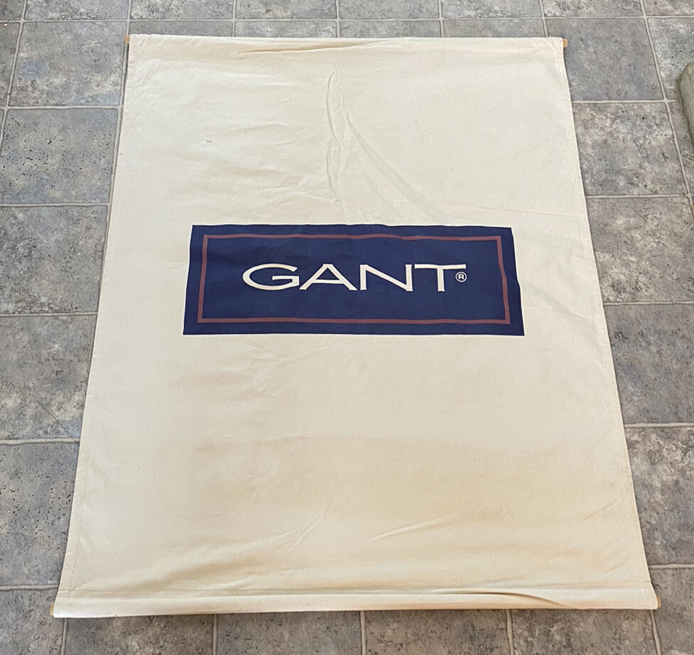 Large GANT Display Canvas Wall Sign OFFICIAL BLUE DEALER LOGO