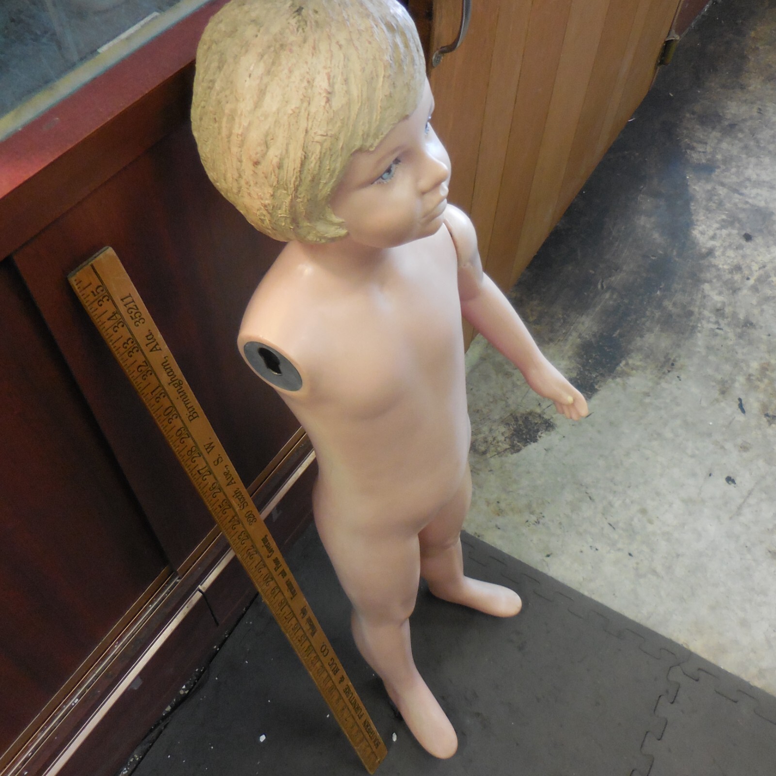 Buster Brown Shoes Store Display Plastic 41″ Young Girl Manikin-Old King Cole