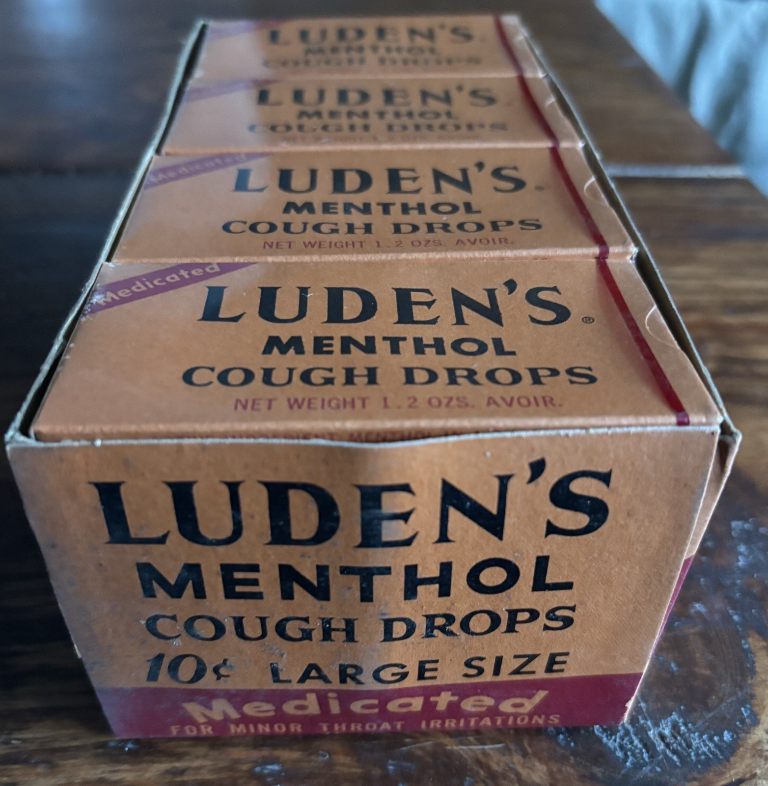 Vintage 1950’s NOS Full Box (20) Boxes LUDEN’S Country Store Counter Display