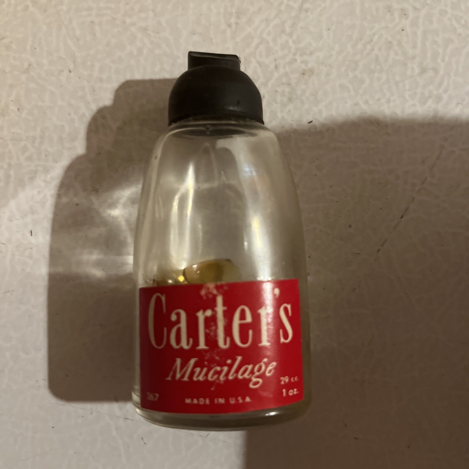 Vintage 1950s Case 12 Carter’s Mucilage Glue Glass Bottles NOS Back To School
