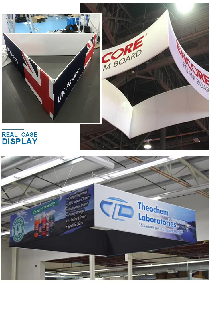 Rounded Square Custom Size Hanging Banner for Trade Shows and Exhibitions