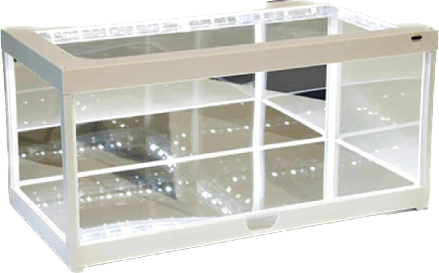 White Collectible Display Show Case Illumicase+ with LED Lights and Mirror Base