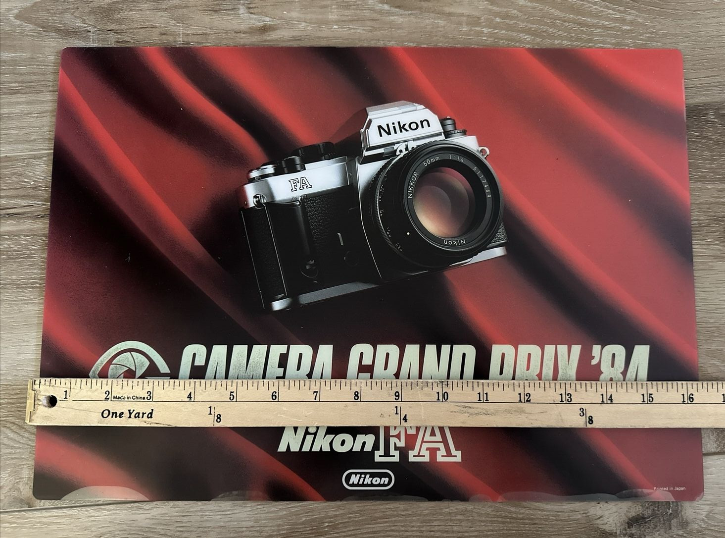 Vintage Nikon FA Camera Grand Prix Advertising Display Sign Counter Mat