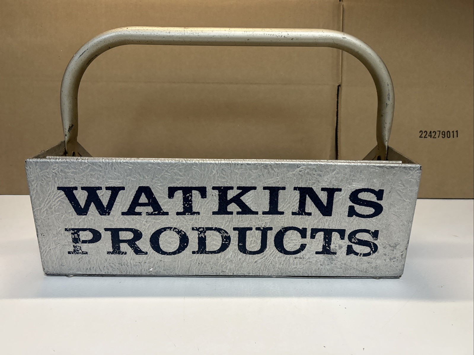 Vintage Watkins Products Silver Salesman Samples Metal Carrier/Display Tray