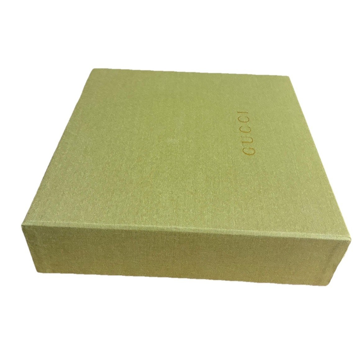 Gucci Jewelry Gift Box And Dust Bag Green Quilted 9.5×9.5×3″ For Necklace NEW