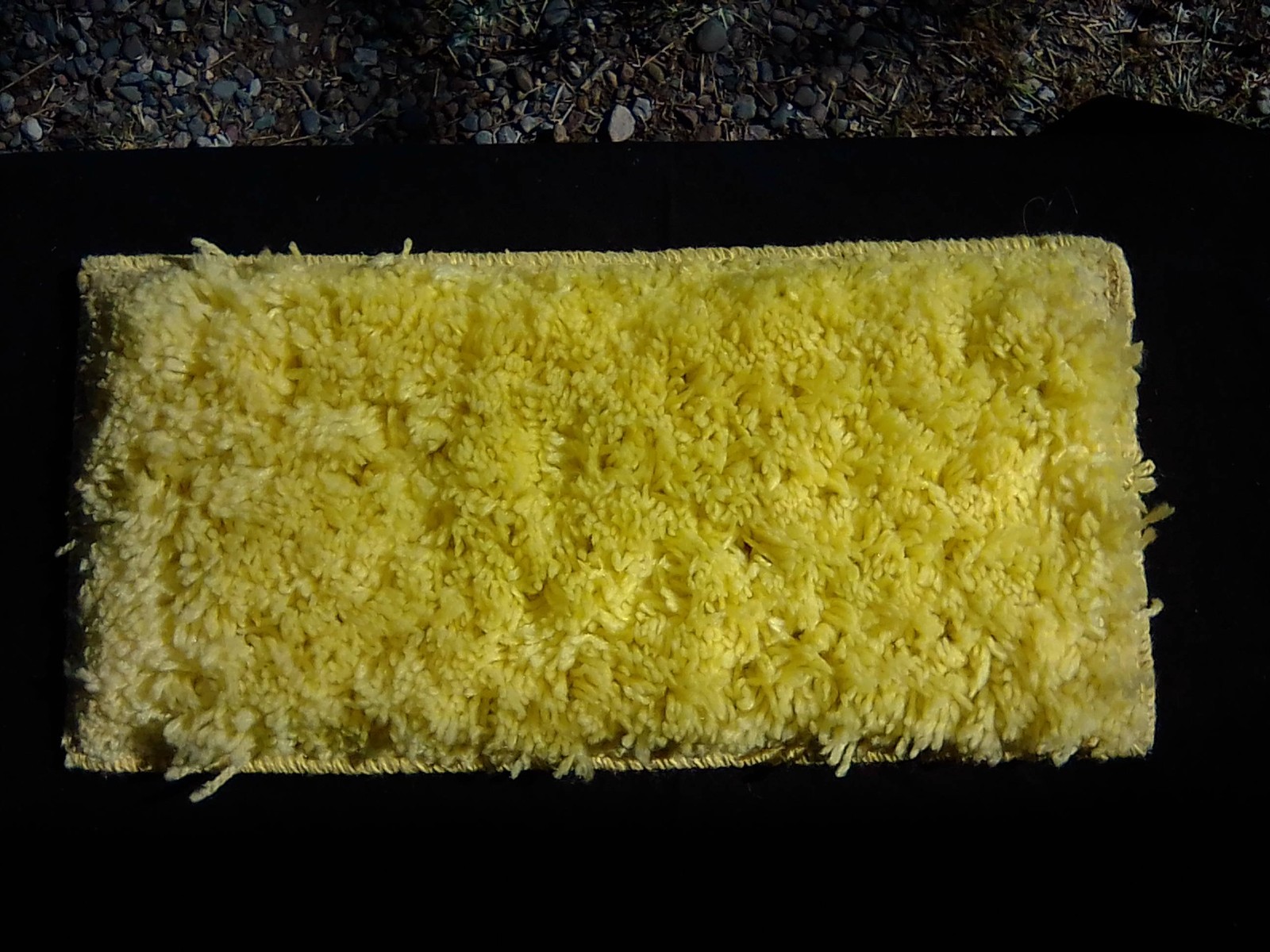 NEW/Vintage A Trend 1-5/8″Thick! SHAG Carpet Sample 1974 Pale Yellow 18.1″x8.9″