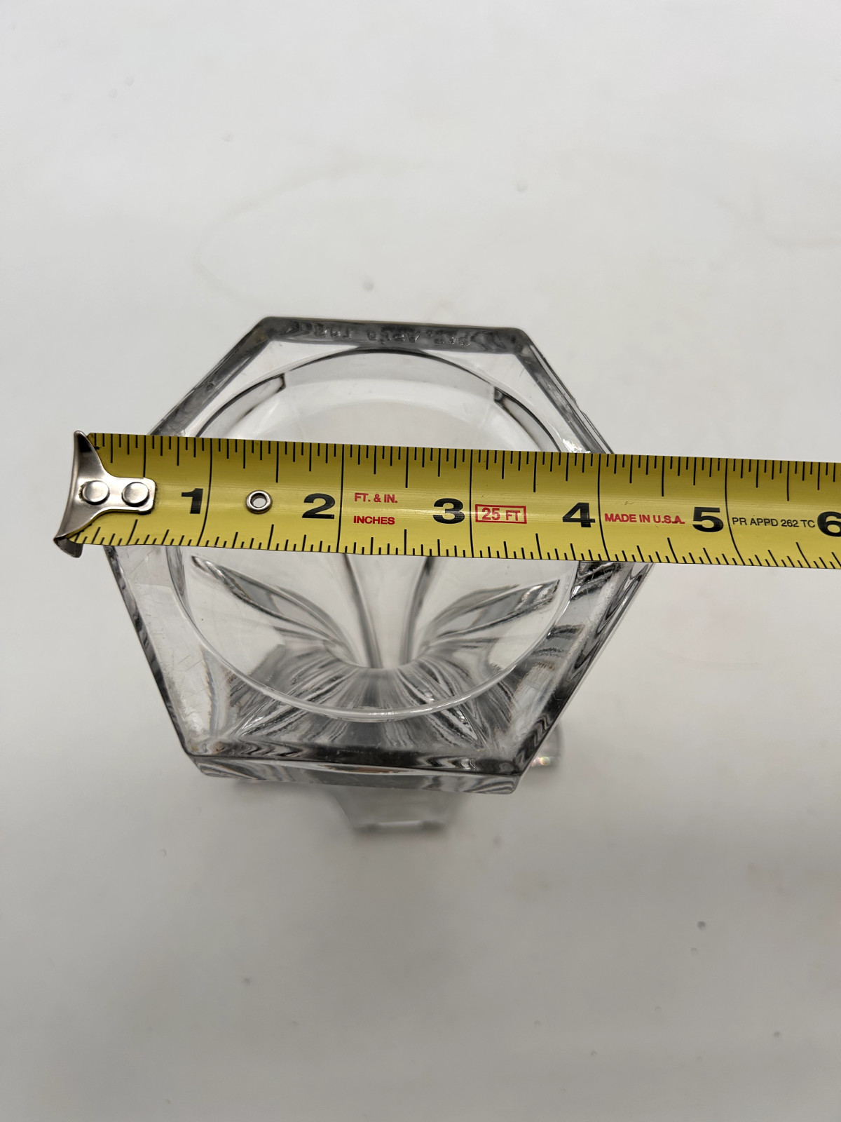 Pair of Manganese Clear Glass Shelf Supports/ Display Stand Glows