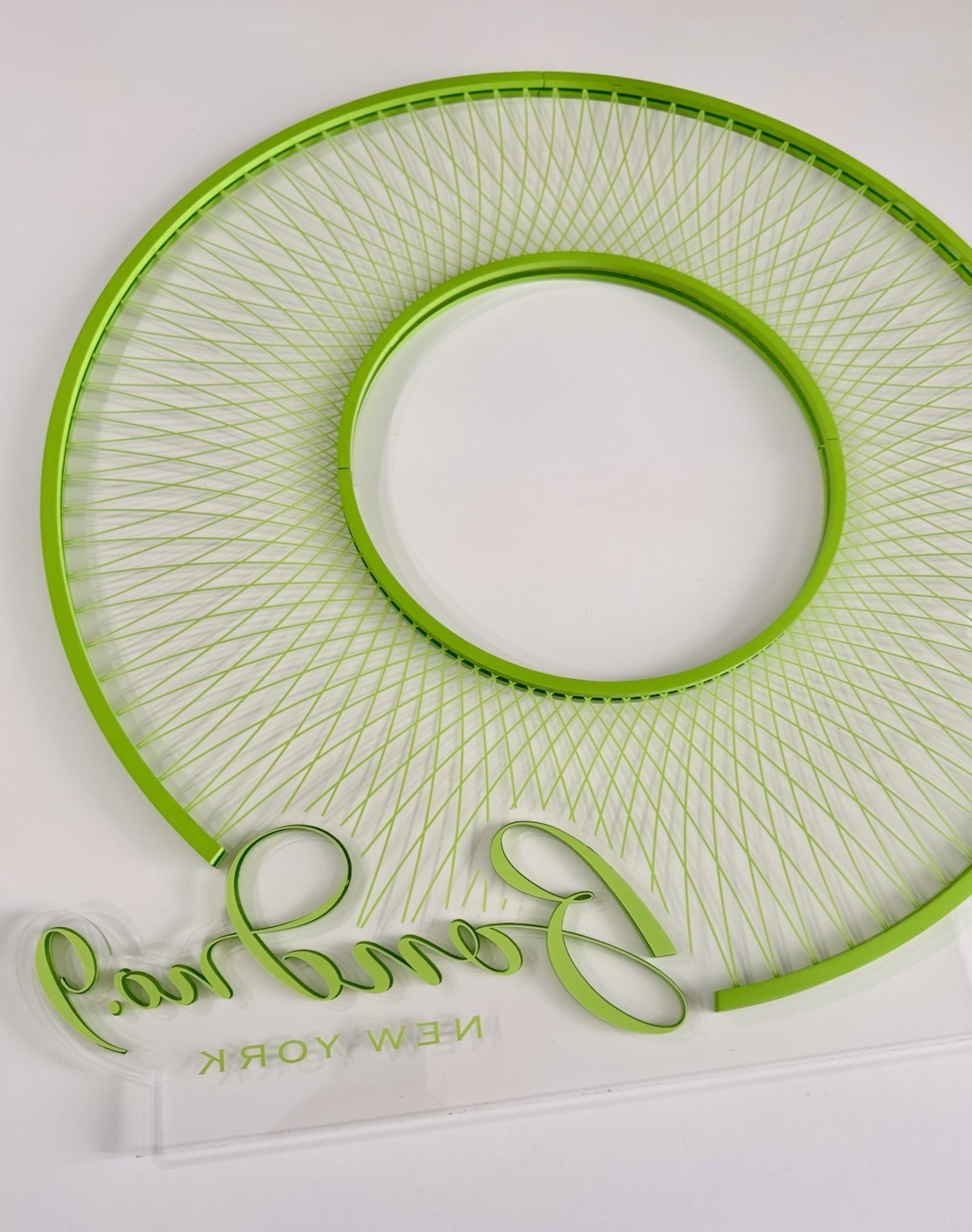 Bond No. 9 Neon Art Rare Collectors Plexiglass Perfume Display Green Wall Art