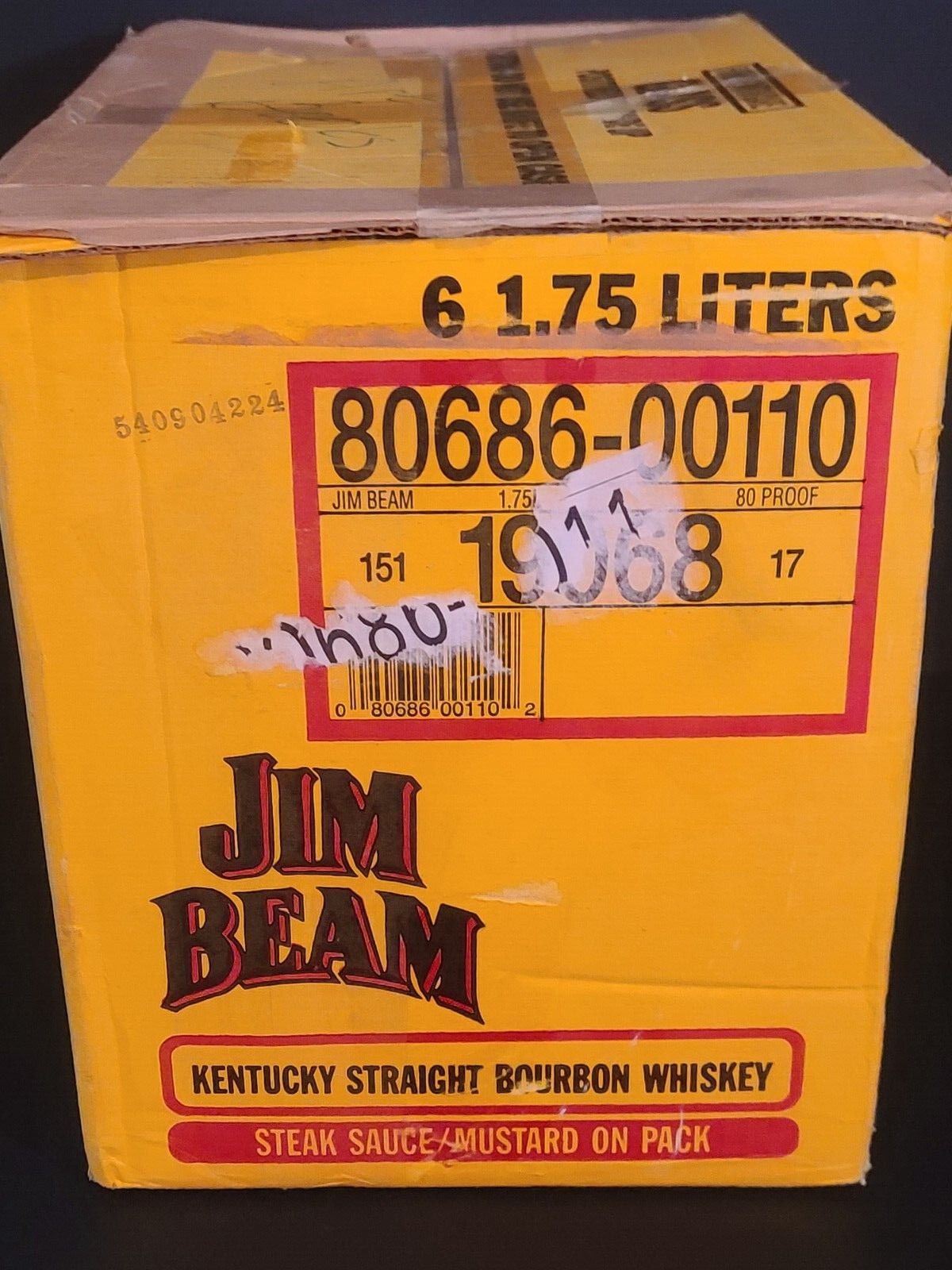 Vintage 1994 Jime Beam EMPTY Cardboard Shipping Box Advertising Display