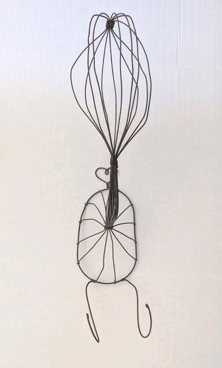 Vintage Antique Wire Hat Wig Stand Wall Holder rack Store display Original