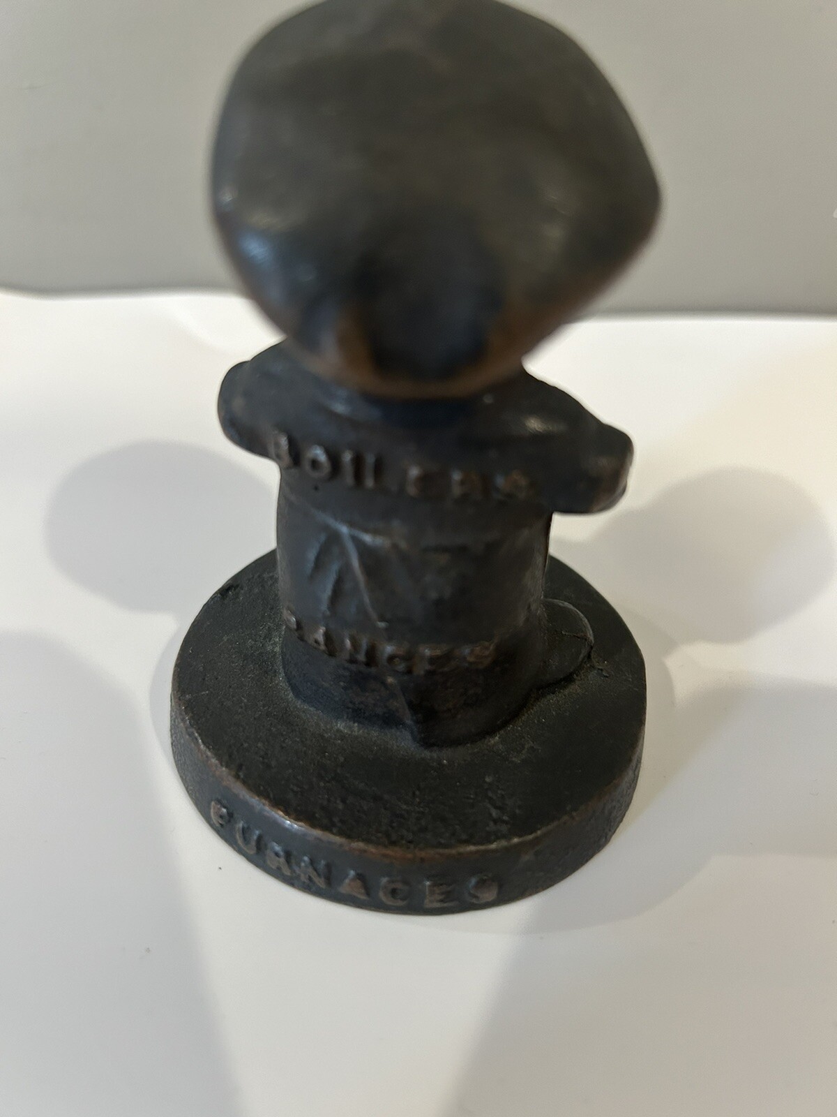 Antique 1900’s Thatcher Furnace Co Advertising Cast Iron Figurine or Paperweight