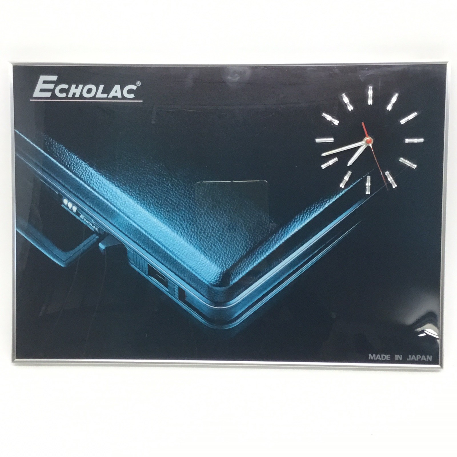 ORIGINAL 70s ECHOLAC JAPAN VINTAGE ADVERTISING WATCH BILLBOARD PLATE SIGN