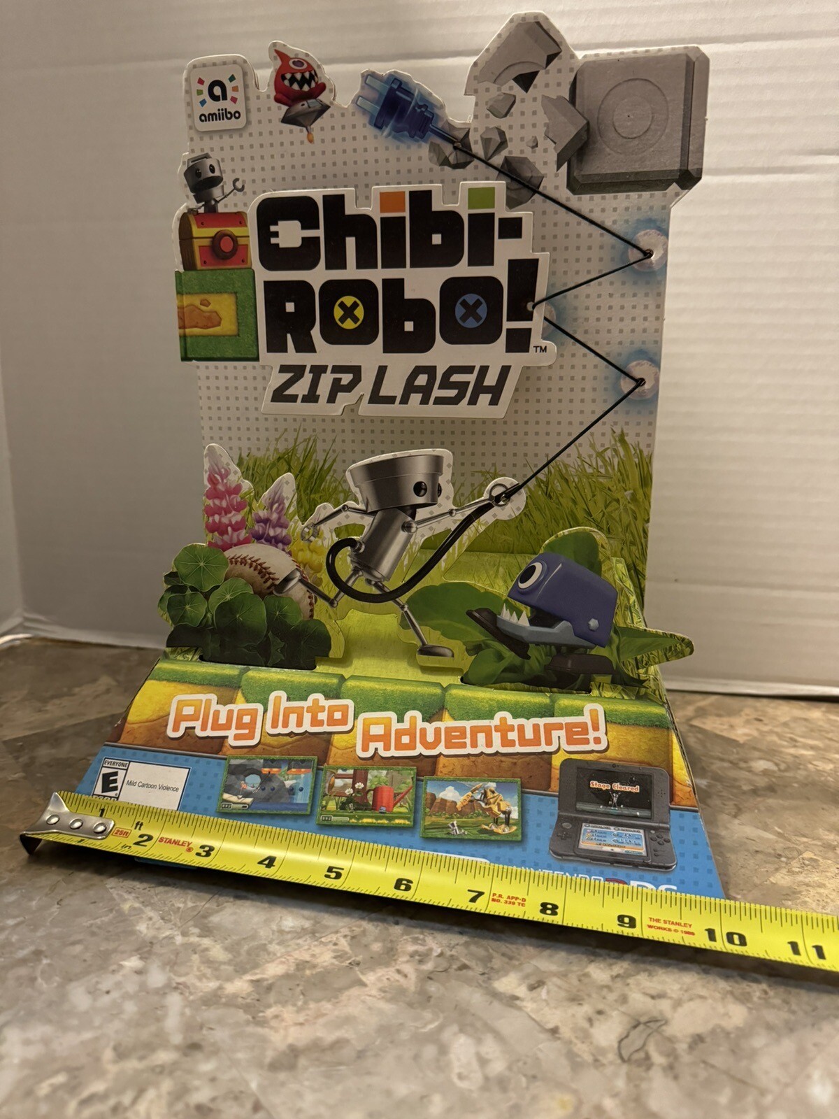 Nintendo 3ds Chibi-robo Zip Lash Retail Store Display Countertop Standee 2015