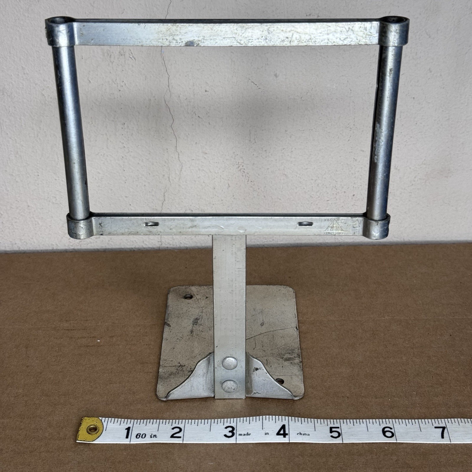 Vtg Metal Stand Up Store Sign Frame Fixture RHO Chicago IL