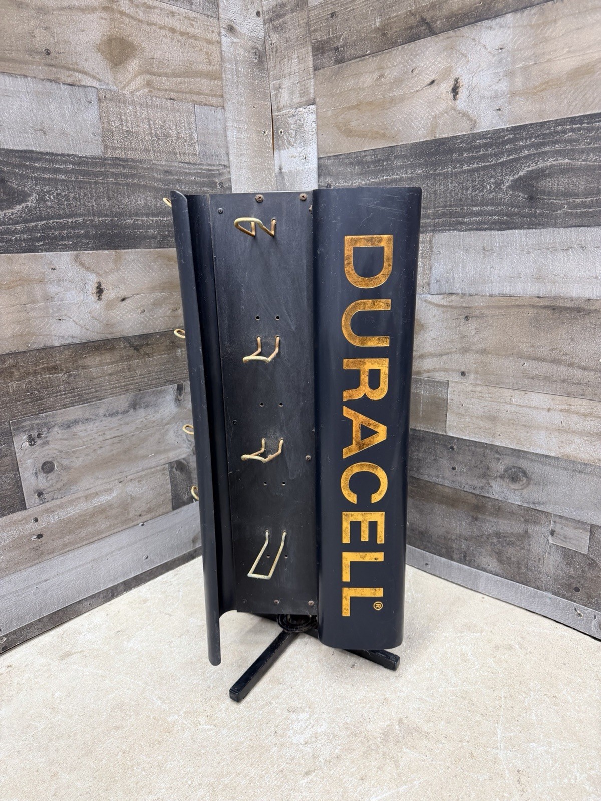 Vintage Duracell Rotating Display Rack General Store Advertising Storage MCM