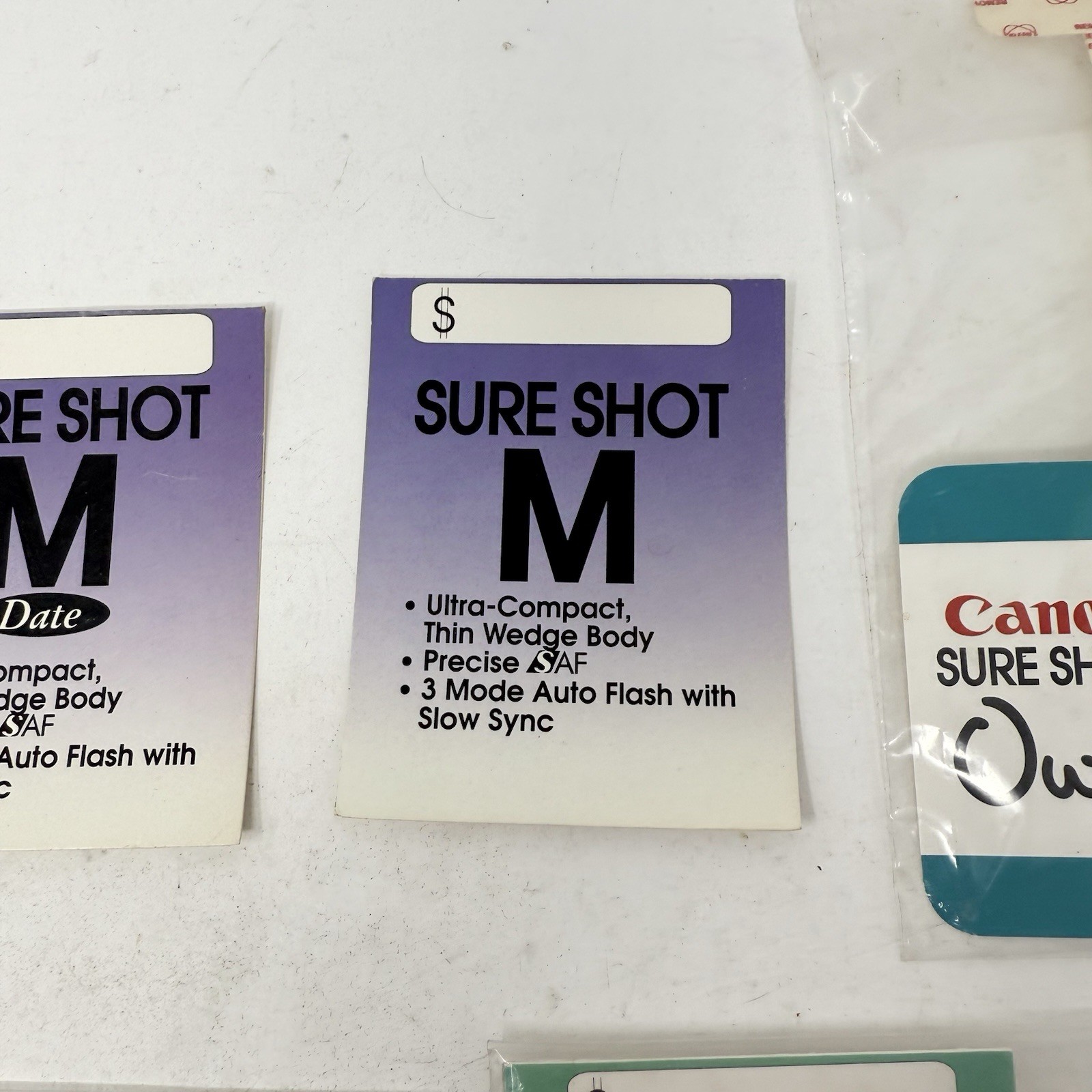Canon Dealer Display Inserts Paper Store Advertising VTG Retail Sure Shot A1 Owl