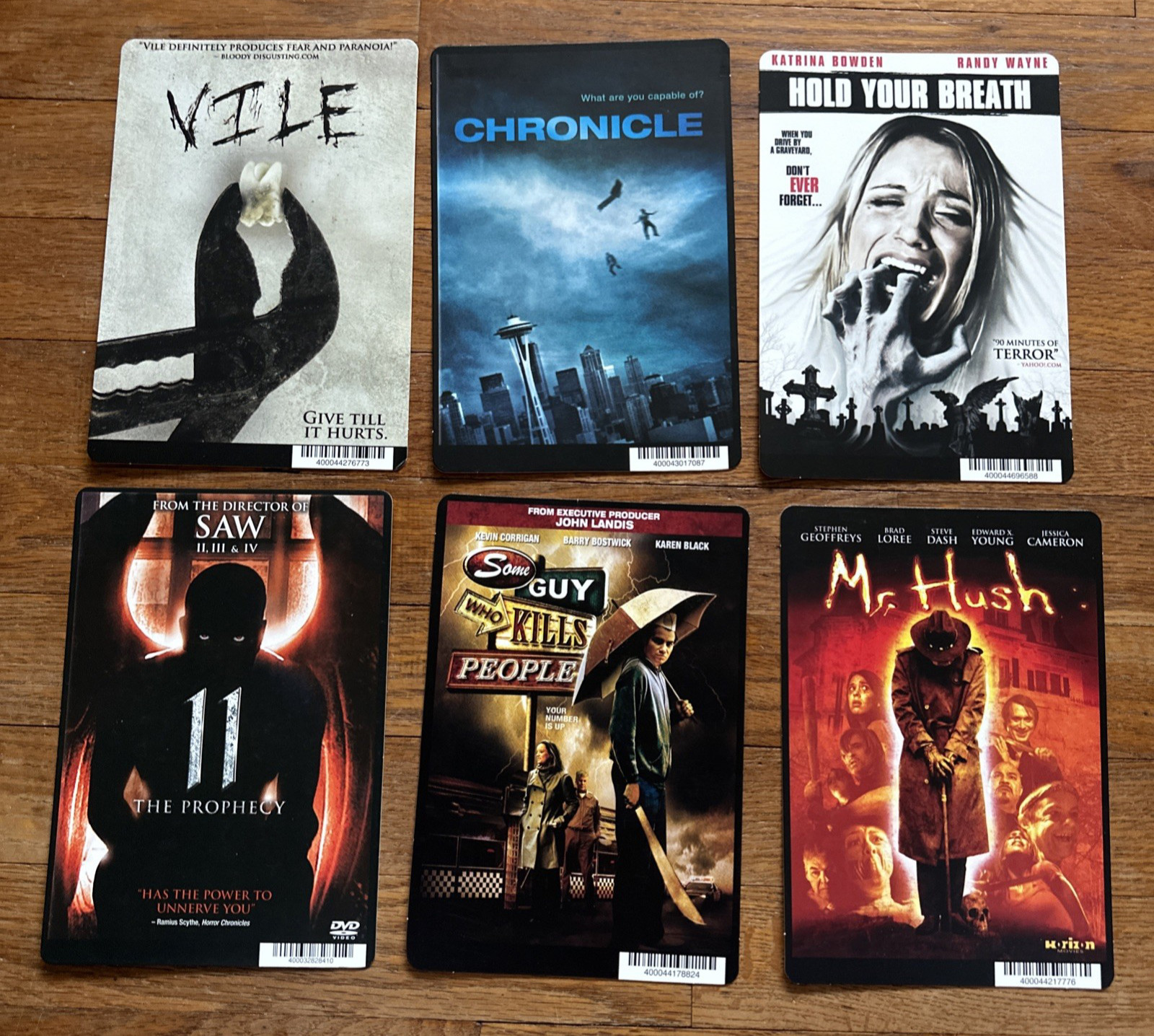 31 Vintage HORROR Video Rental Backer Cards 5 x 8 Mini Movie Posters – NO Movies