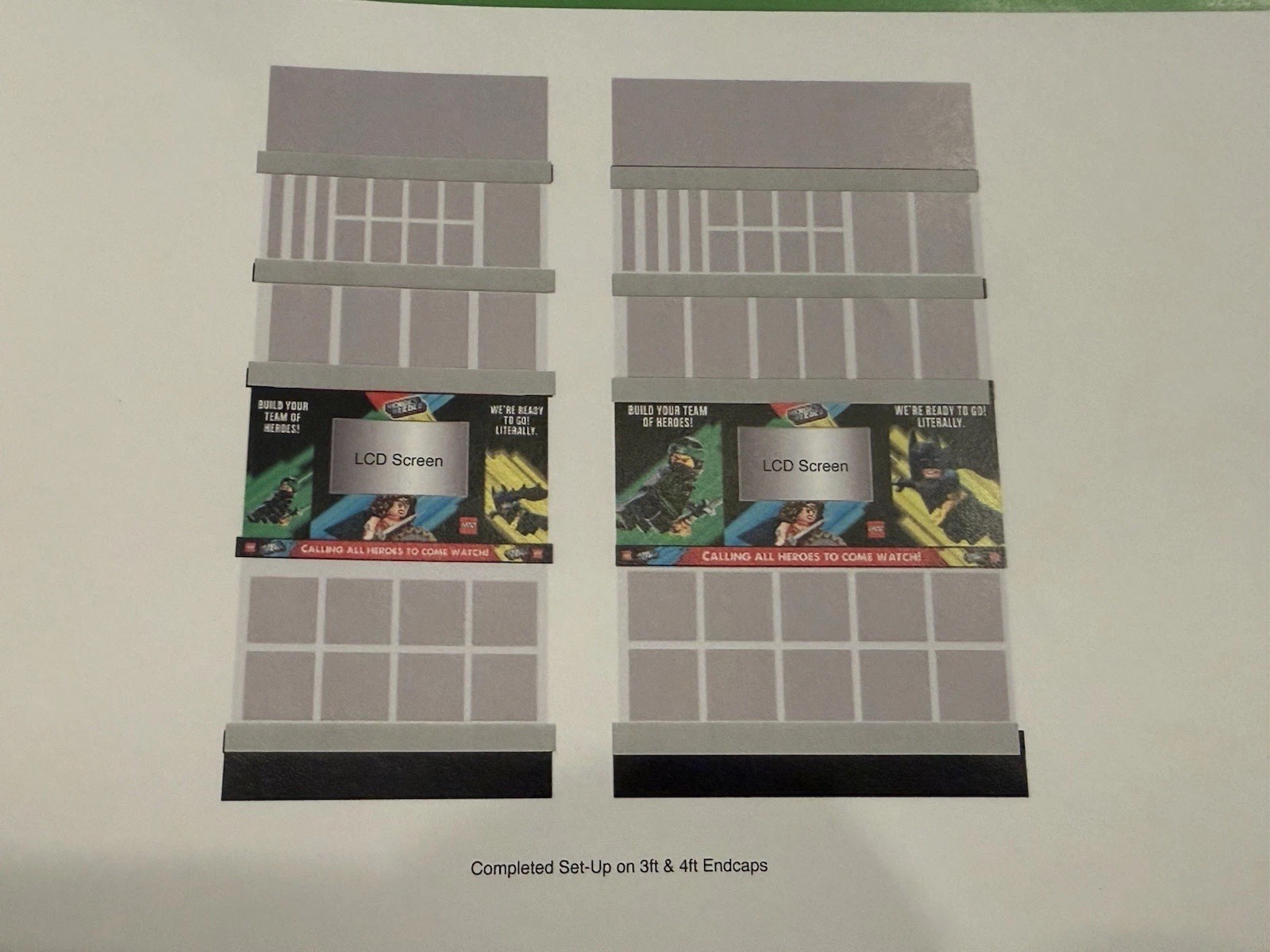 LEGO Heroes Needed Toys R Us Endcap Sign Kit