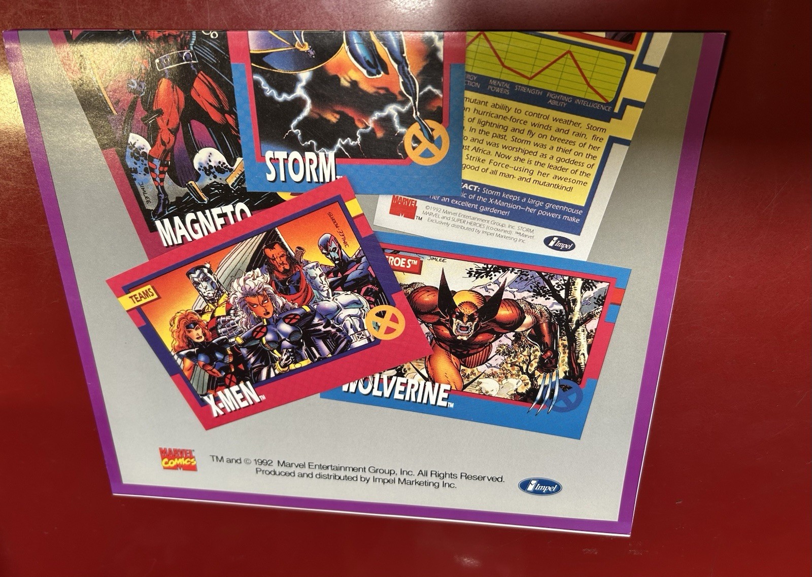 Folded Poster Uncanny X-Men Trading Cards Advertising 1992
