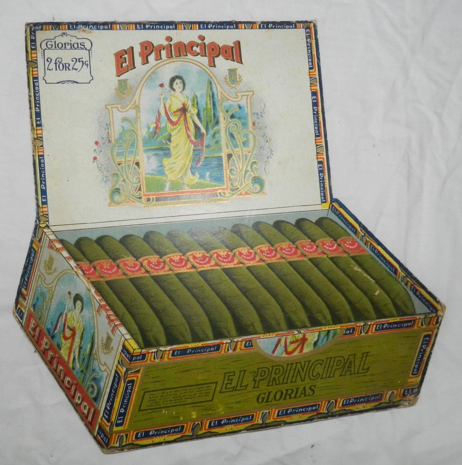 Vintage Store Countertop easel back display advertising El Principal Cigars