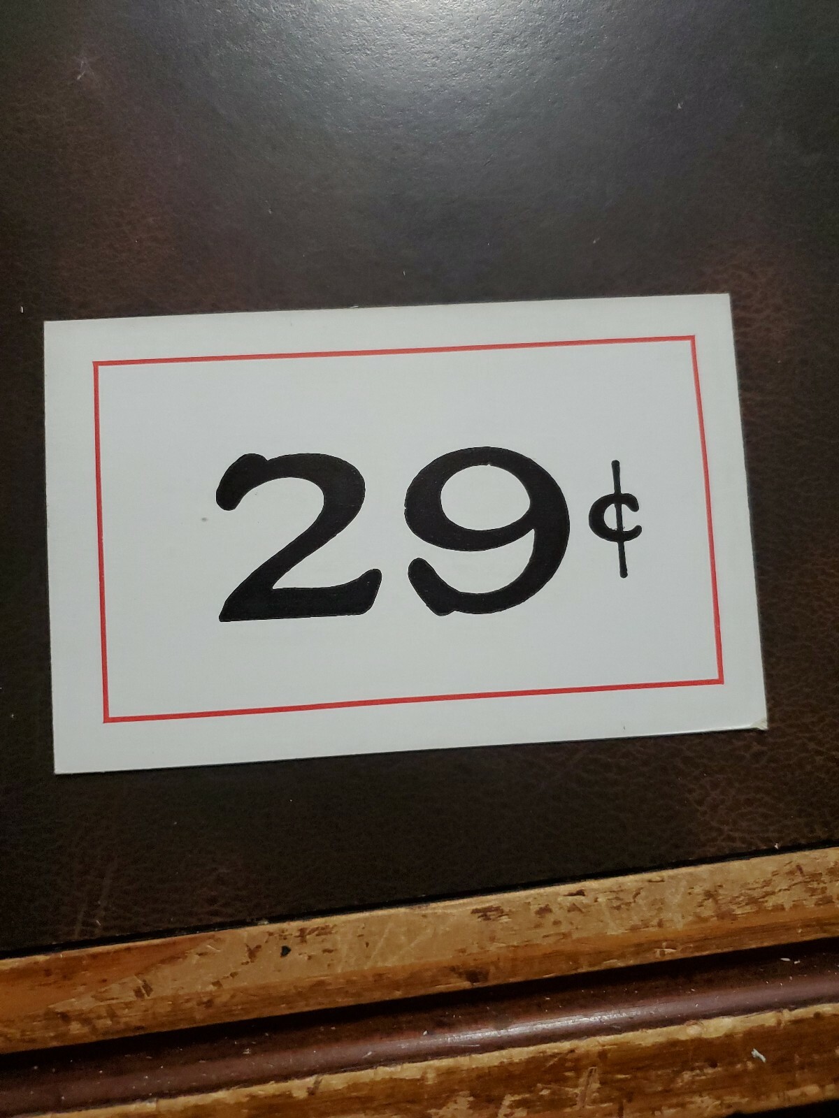 Vintage 29c Double Sided 1940s unmarked WOOLWORTH’S Store Sign 3.5 x 5.5