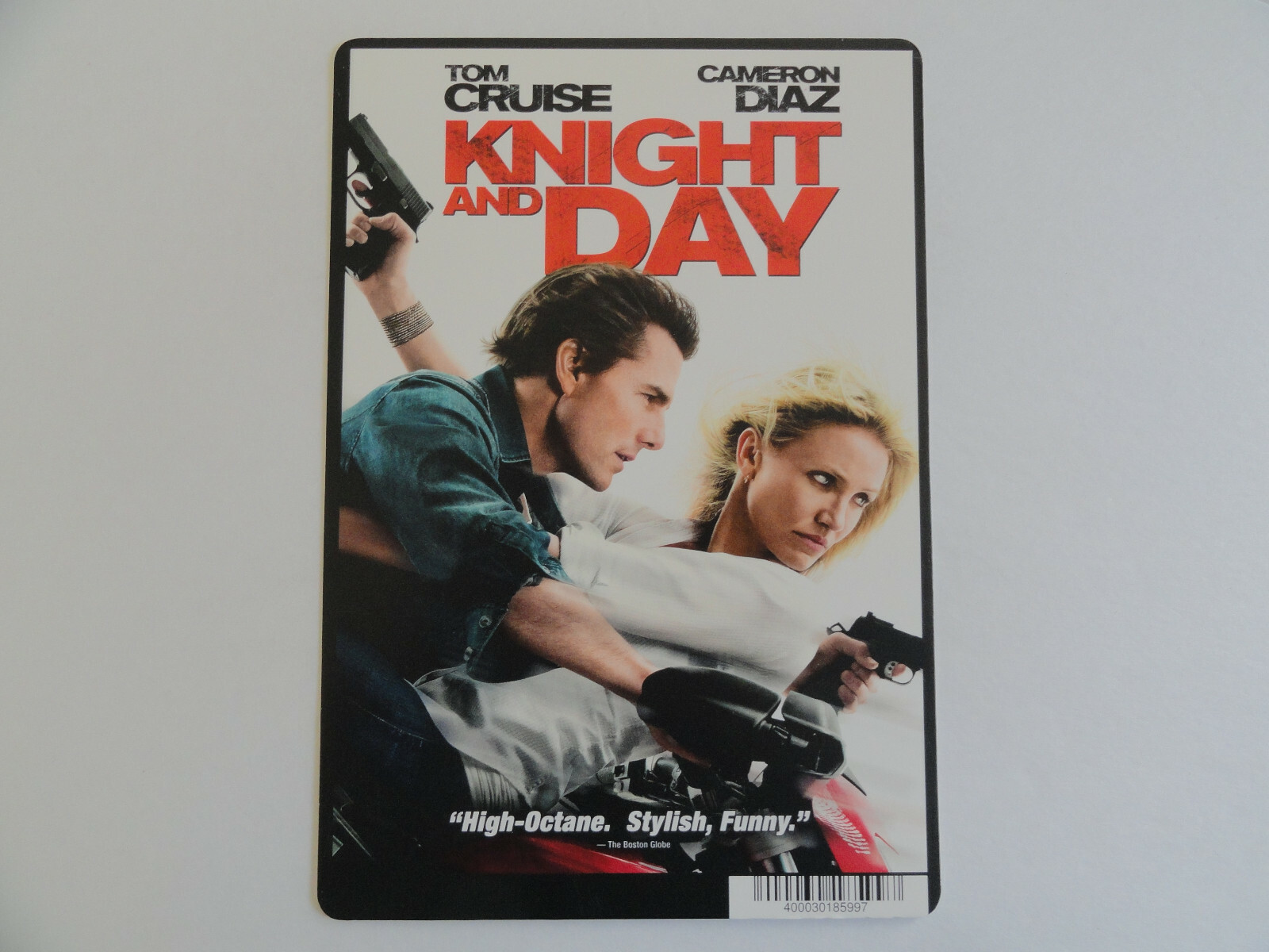 KNIGHT AND DAY – CAMERON DIAZ TOM CRUISE – BLOCKBUSTER VIDEO BACKER CARD 5″X8″