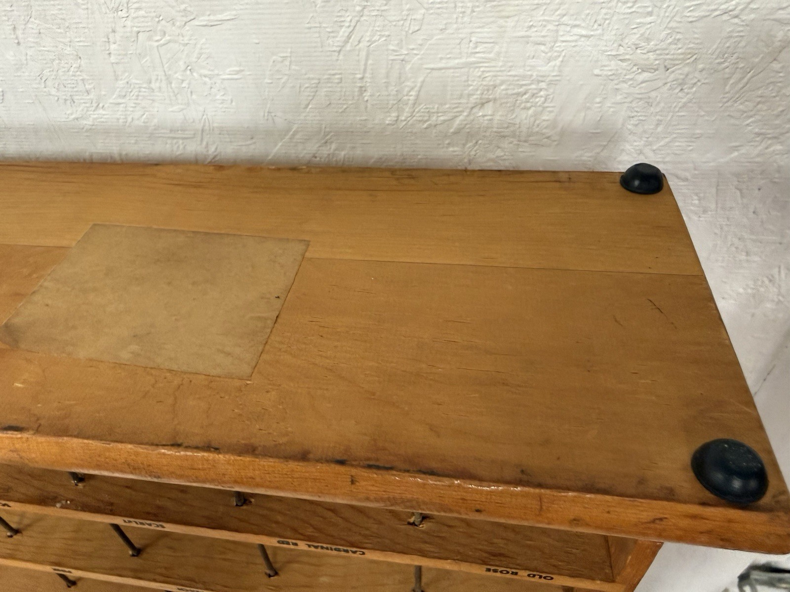 VTG RIT Fabric Dye Store Display Rack Wood Metal Countertop Cottage Core Decor