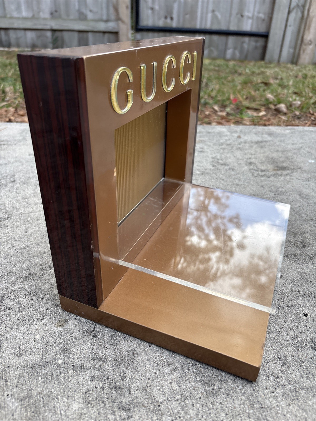 Original Gucci Store Display Sunglasses Watch Jewelry Shelf Holder Rare