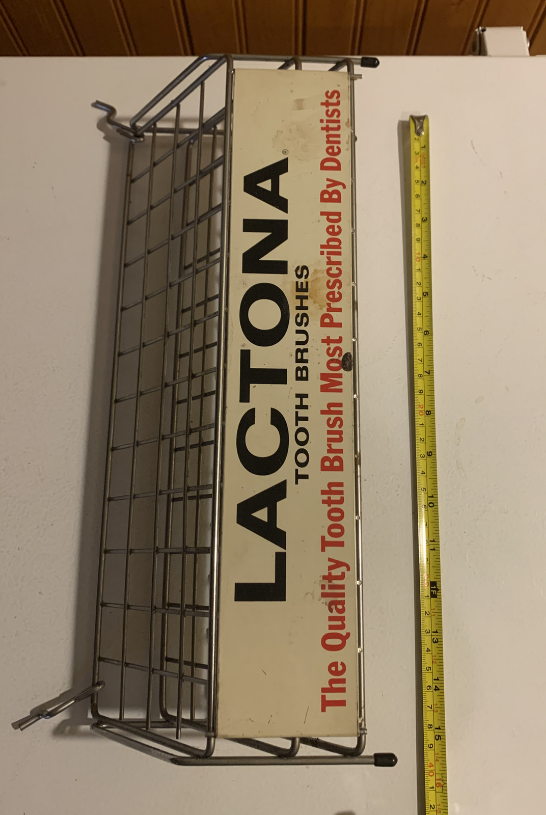 Lactona Vintage Metal Tooth Brush General Store Display Rack Dentist Office