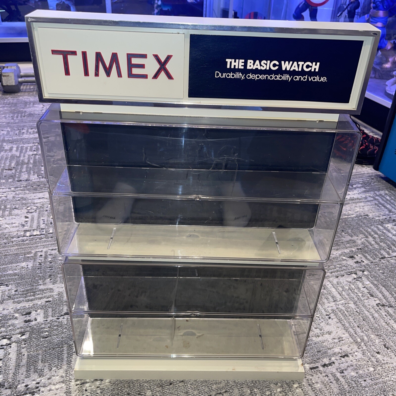 Vintage Timex Counter Display Case From Woolworths ￼ Department Store.