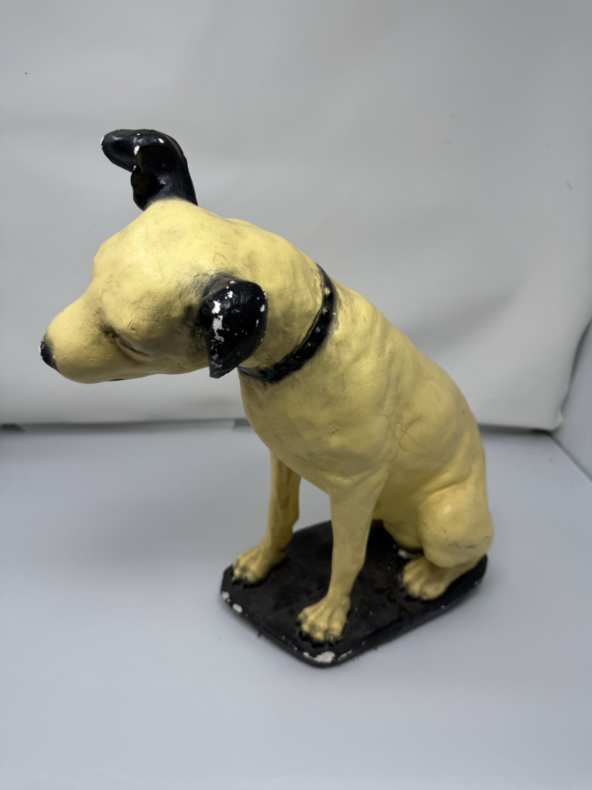 Antique RCA NIPPER Dog Chalkware Vintage Advertising