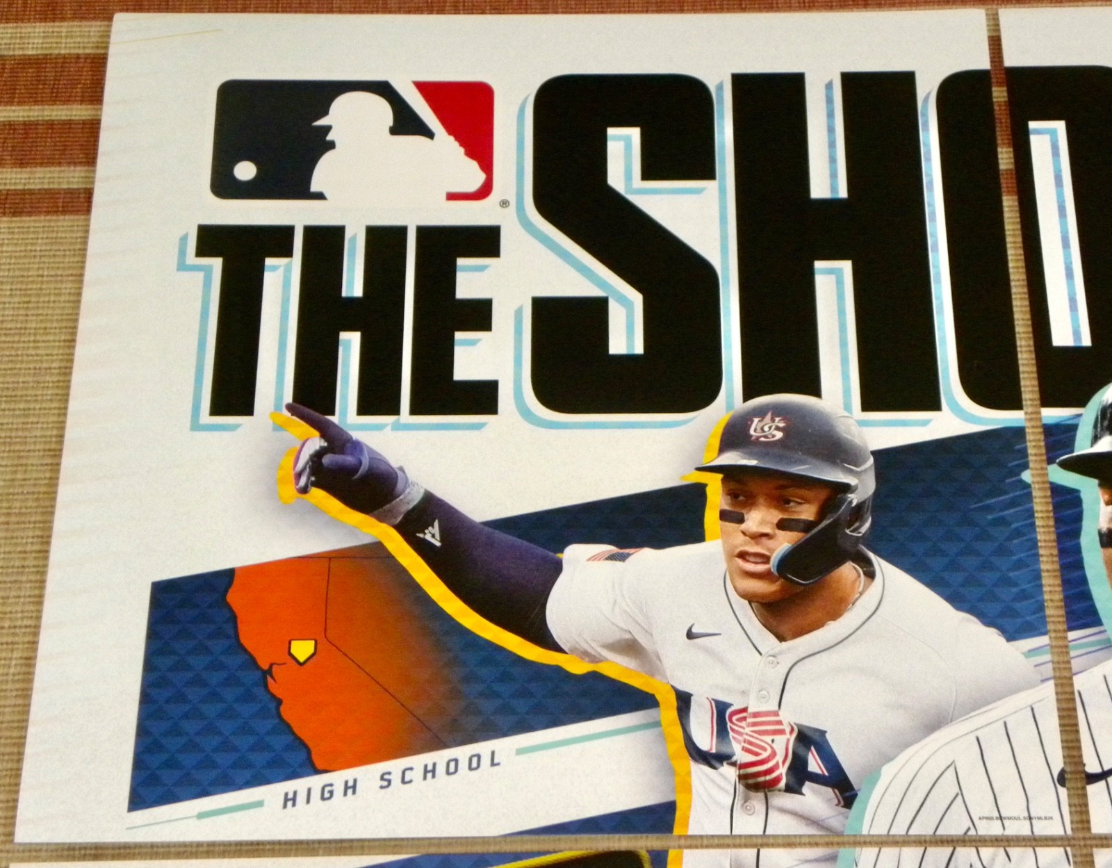 X-Large PS5 MLB THE SHOW 26 GameStop Retail Store Display ~ (4) 23½ x 24 Panels