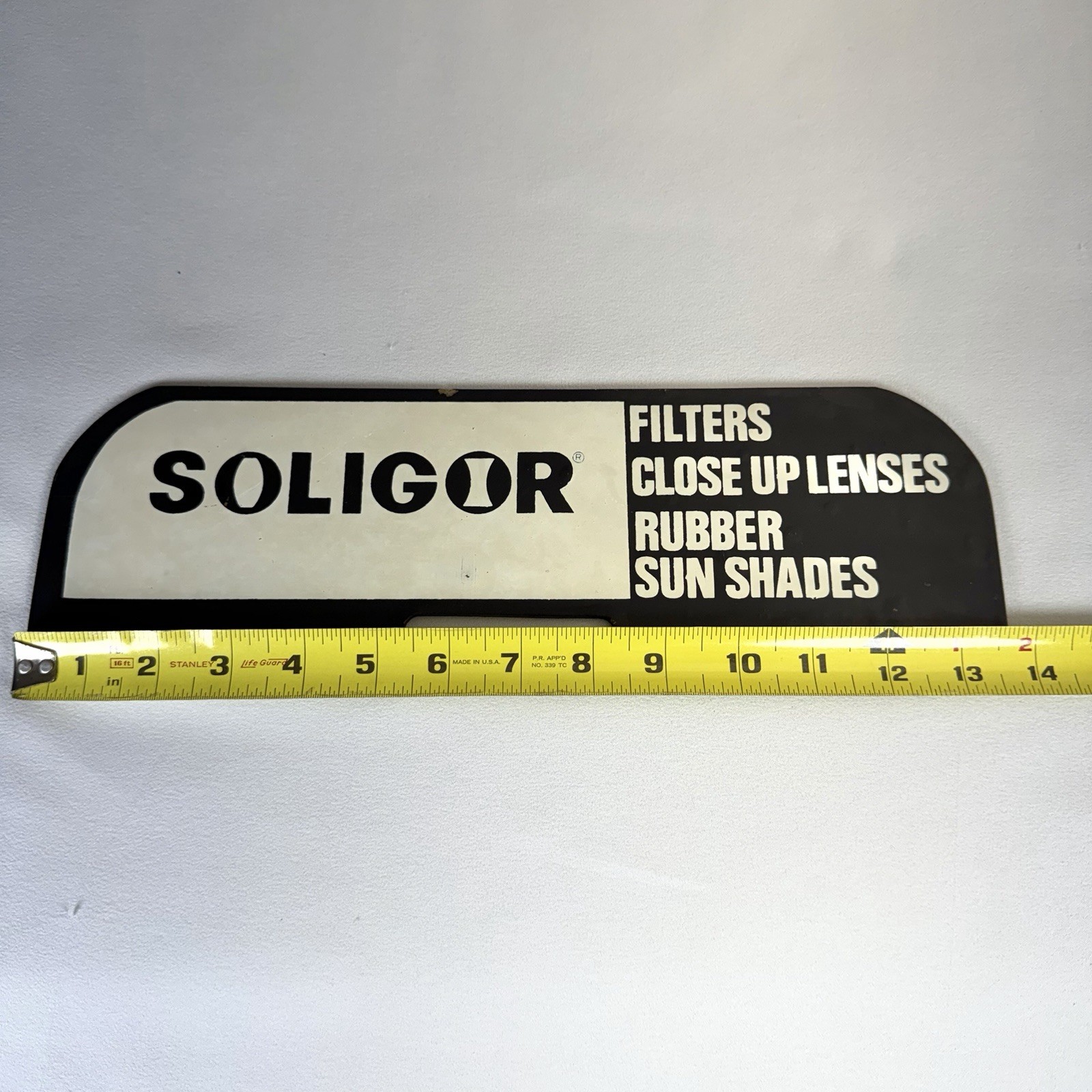 SOLIGOR VTG Sign Camera Shelf Display Filters Close Up Lenses Rubber Sun Shades