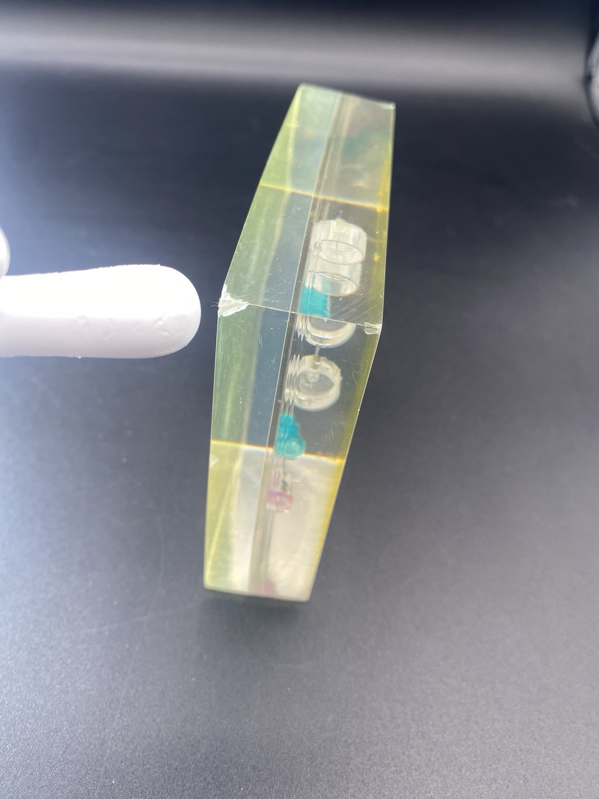 Lilly Pharma Salesman Needles in Resin Sample Advertising Store Display 4”x 3.5”