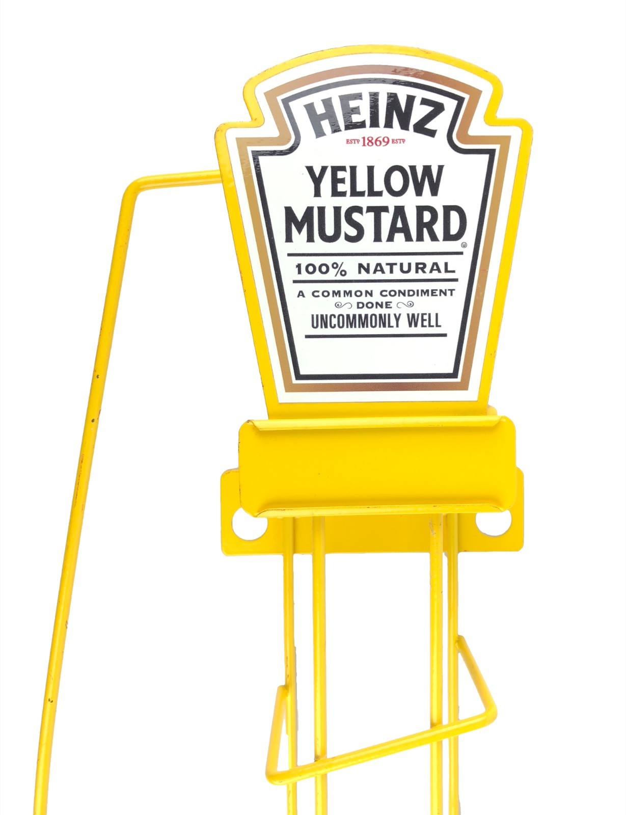 Heinz Ketchup & Mustard Store Display Metal Racks Bright Yellow & Red