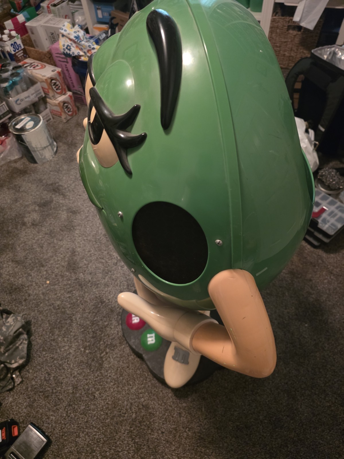 M&M’s Green Character Promotional Store Display Figure – Black White Beige