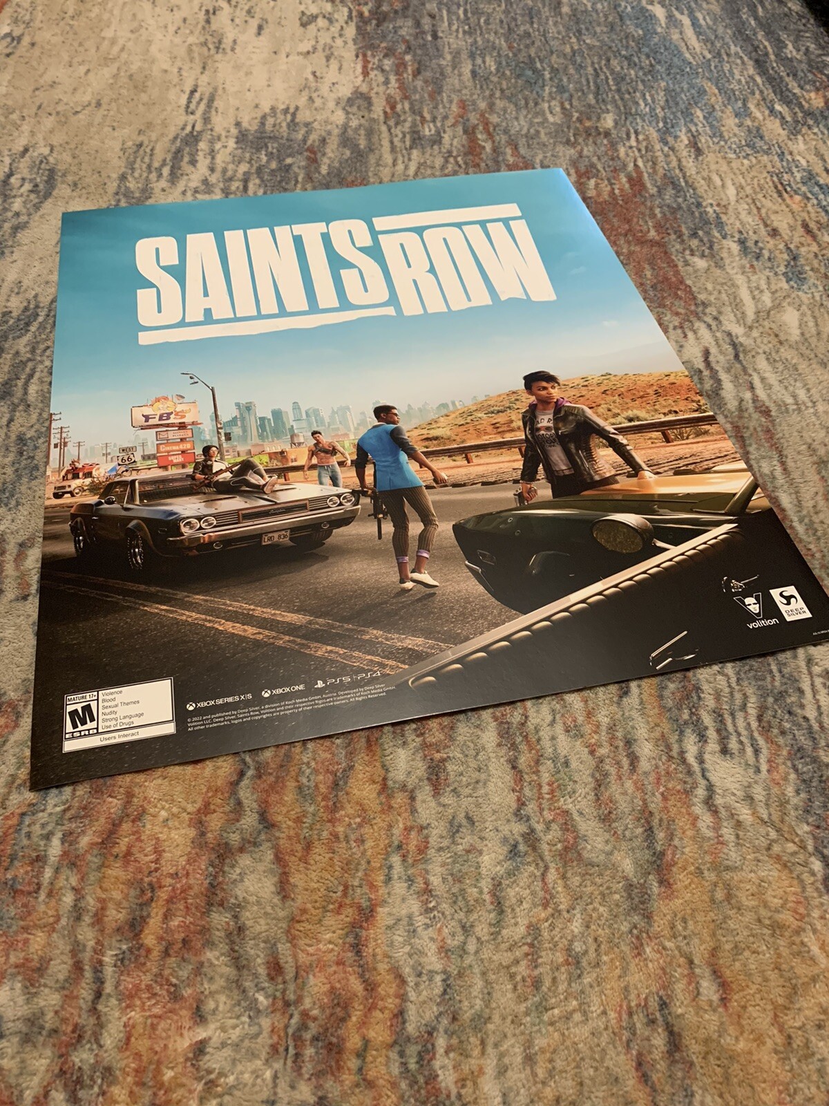 Saints Row Playstation PS5 PS4 Xbox 1 Promo Store Sign GameStop Display Ad