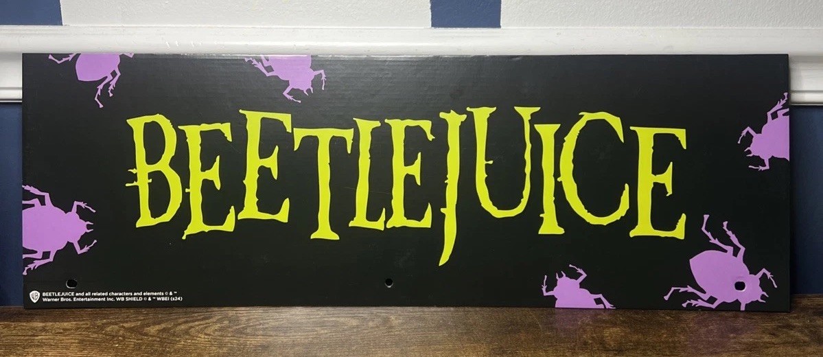 2024 Spirit Halloween Display End Cap 24″ x 8″ – Beetlejuice Warner Bros WB