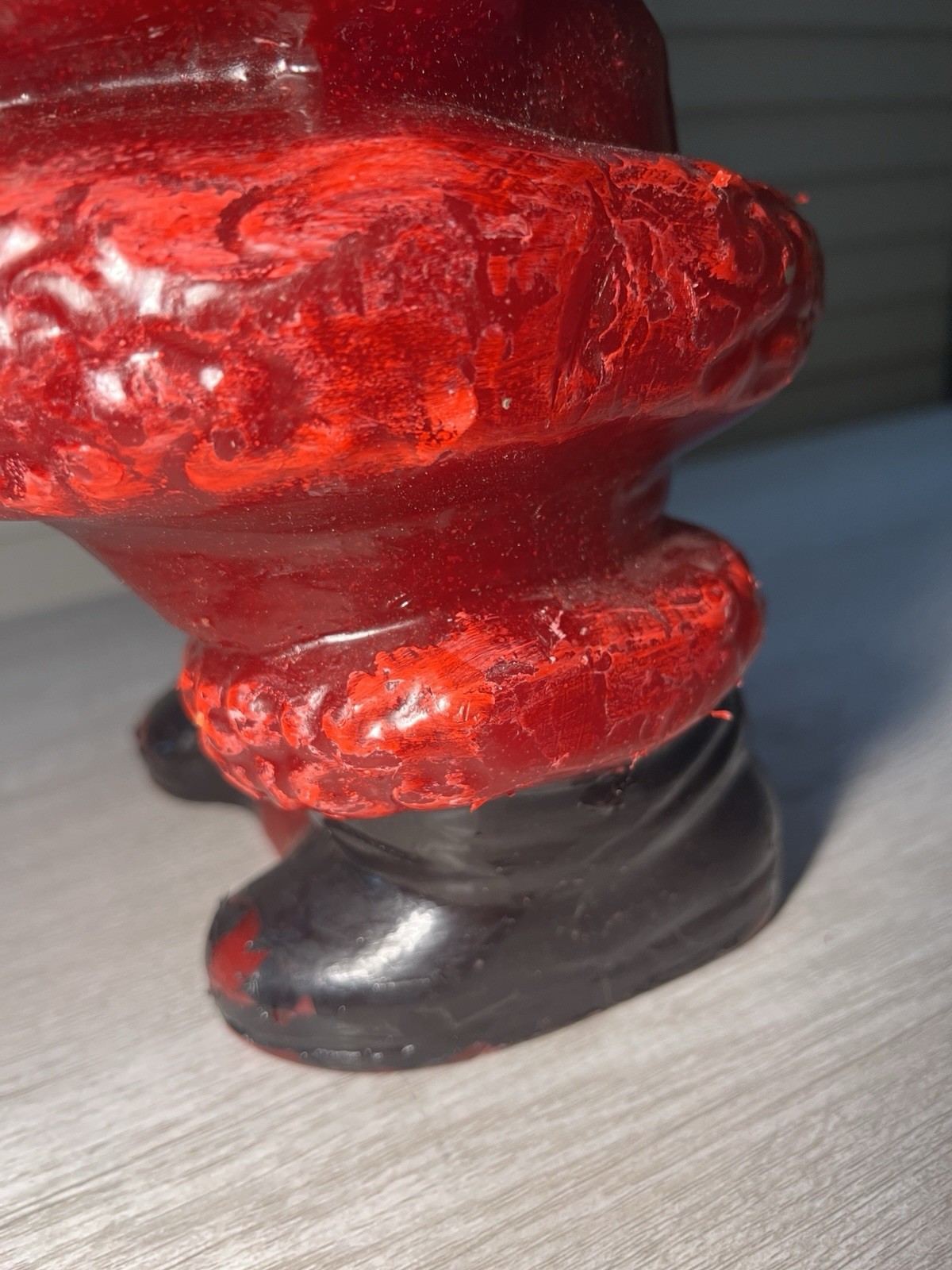 Rare MCM Tavern Candle Solid Wax SANTA Store Display 24” Vintage Christmas Grail