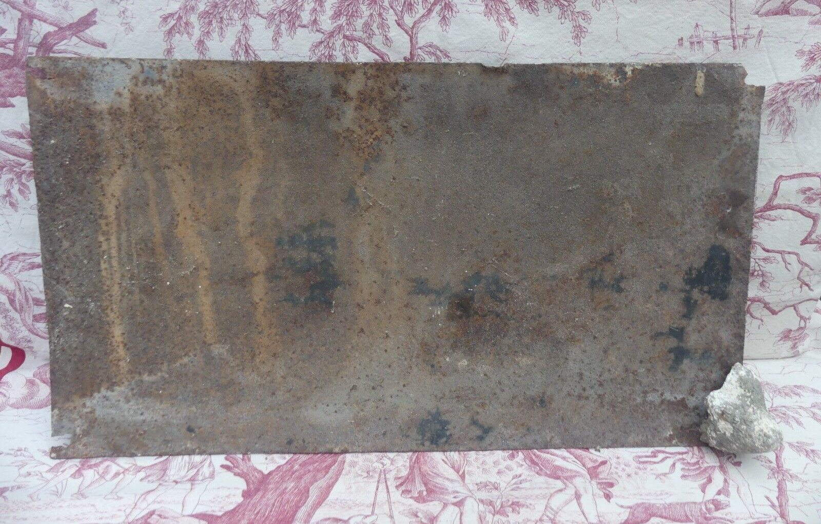 Old enamelled street sign PRESBURG DOCK Pontivy damaged see photos 25X45