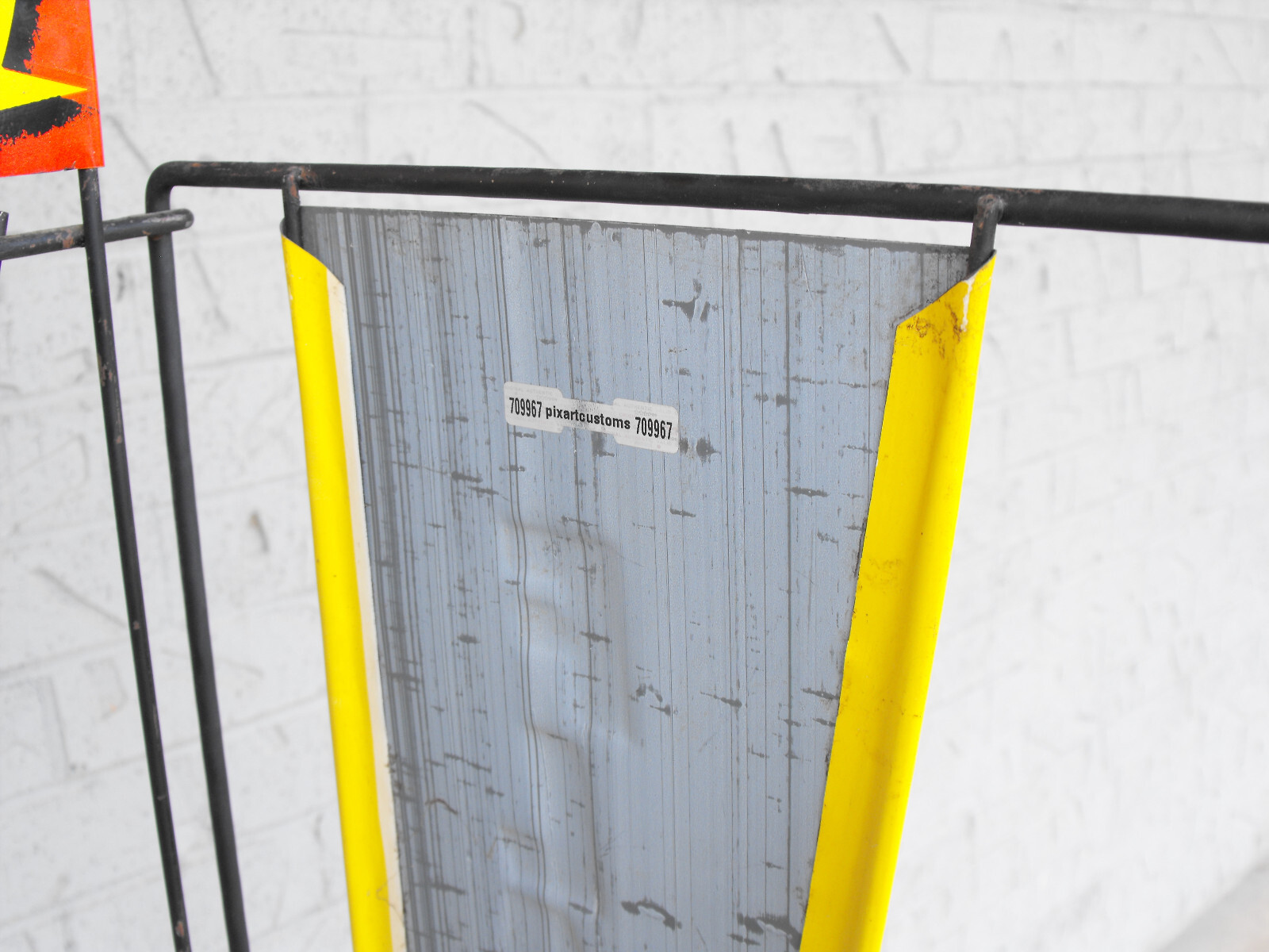 Vintage 60s Sylvania Flashbulbs Metal Display Rack Metal Sign 56″ Tall Folding