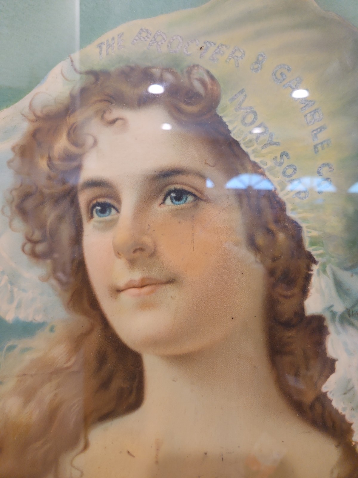 1904 Beautiful Ivory Soap Antique Advertising Sign W OG Frame “it Floats”!