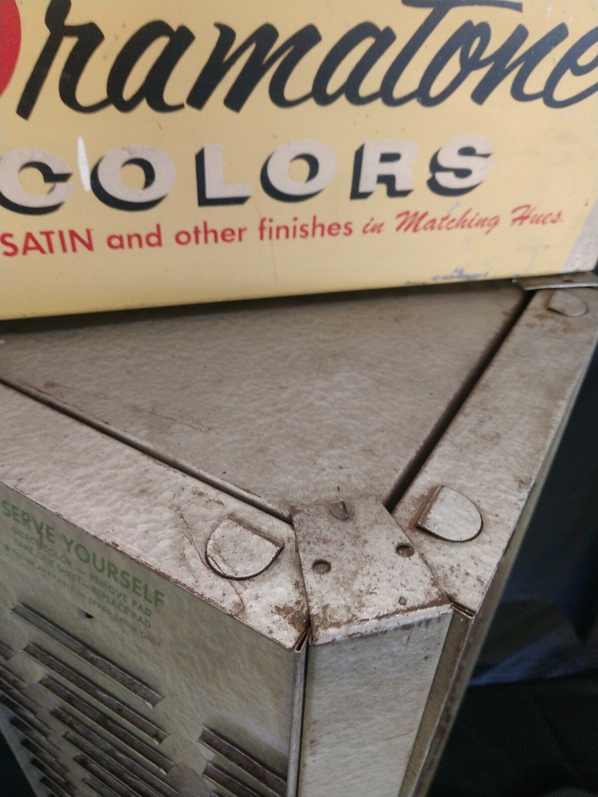 Vintage Rotating Glidden Dramatone Paint Sample Color Display Rack